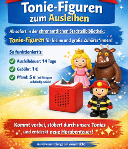 Tonie-Figuren zum Ausleihen in der Bibliothek